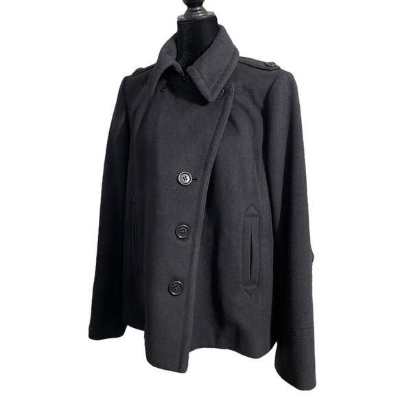 J.Crew Black Wool Peacoat Jacket Women’s XL - Picture 3 of 12